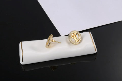 Louis Vuitton Radiant Monogram Halo Stud Earrings