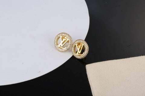 Louis Vuitton Radiant Monogram Halo Stud Earrings