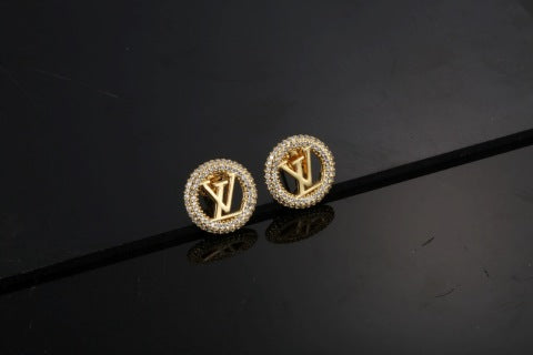 Louis Vuitton Radiant Monogram Halo Stud Earrings