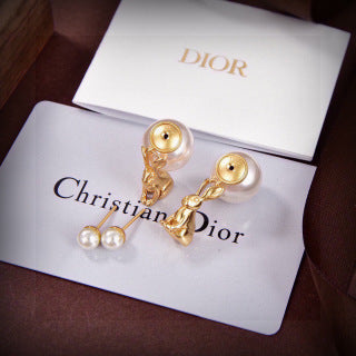 Dior Perle Lumière Chain Drop Earrings