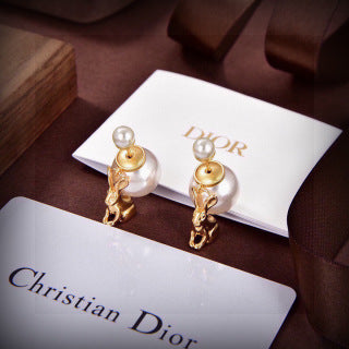 Dior Perle Lumière Chain Drop Earrings
