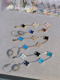 Van Cleef & Arpels Multi-Stone & Mixed-Color Clover Bracelet (5 Motifs)