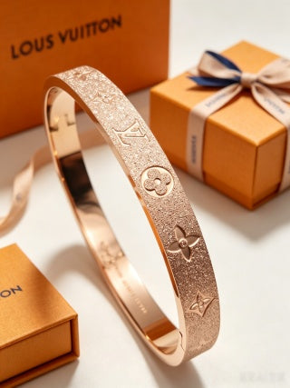 Louis Vuitton Monogram Engraved Open Cuff Bracelet