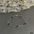 Van Cleef & Arpels Midnight Blue Clover Link Bracelet