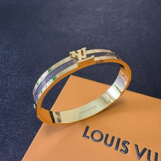 Louis Vuitton Crystal Edge Monogram Bangle Bracelet