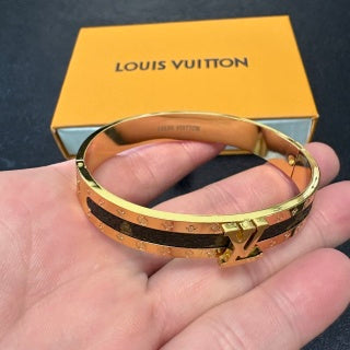 Louis Vuitton Crystal Edge Monogram Bangle Bracelet