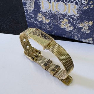 Dior Signature Mesh Plaque Bracelet