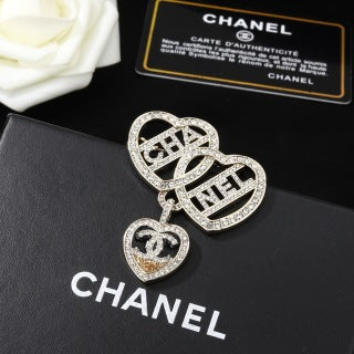 CHANEL Lucienne Heart Emblem Statement Brooch