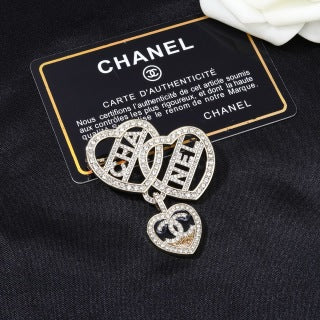 CHANEL Lucienne Heart Emblem Statement Brooch