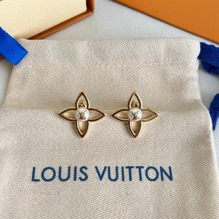 Louis Vuitton Blossom Petal Crystal Stud Earrings