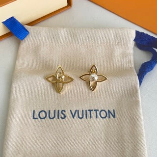 Louis Vuitton Blossom Petal Crystal Stud Earrings