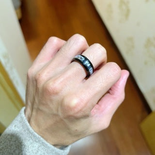 Gucci Black Enamel GG Signet Ring