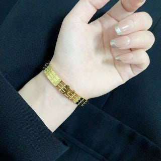 Louis Vuitton Signature Stripe Monogram Cuff Bracelet