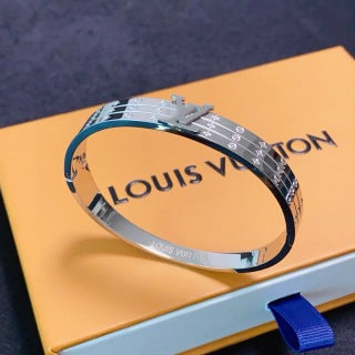 Louis Vuitton Signature Stripe Monogram Cuff Bracelet