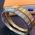 Louis Vuitton Signature Stripe Monogram Cuff Bracelet