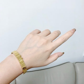 Louis Vuitton Signature Stripe Monogram Cuff Bracelet