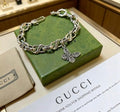 Gucci Interlocking G Butterfly Charm Chain Bracelet