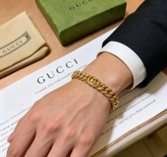 Gucci Interlocking G Double Link Chain Bracelet