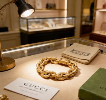 Gucci Chunky Interlocking Link Chain Bracelet