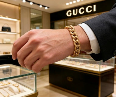 Gucci Chunky Interlocking Link Chain Bracelet