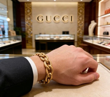 Gucci Chunky Interlocking Link Chain Bracelet