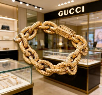Gucci Chunky Interlocking Link Chain Bracelet