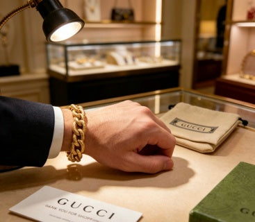 Gucci Chunky Interlocking Link Chain Bracelet
