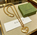 Gucci Heart Interlocking G Pendant Chain Necklace
