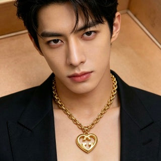Gucci Heart Interlocking G Pendant Chain Necklace