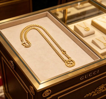 Gucci Interlocking G Long Chain Pendant Necklace