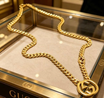 Gucci Interlocking G Long Chain Pendant Necklace