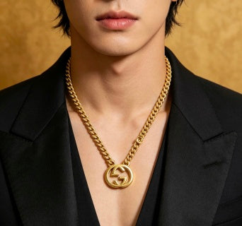 Gucci Interlocking G Long Chain Pendant Necklace