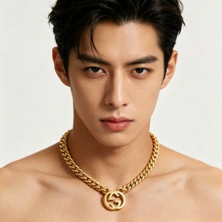Gucci Interlocking G Long Chain Pendant Necklace