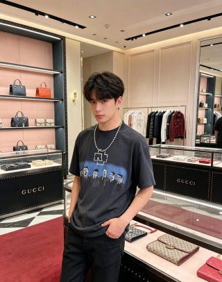 Gucci Crystal Bead Chain Necklace