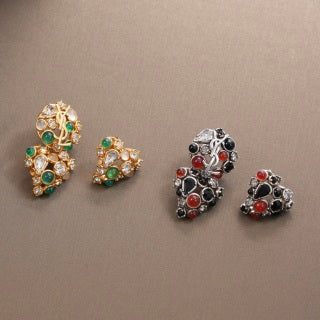 YSL Vintage Gemstone Mosaic Clip-On Earrings