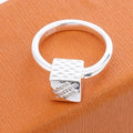Louis Vuitton Padlock Texture Silver Ring