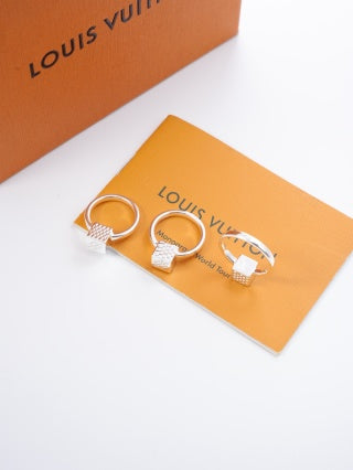 Louis Vuitton Padlock Texture Silver Ring
