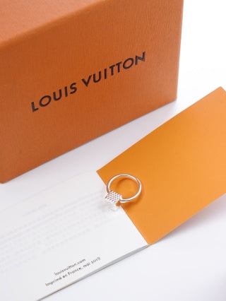 Louis Vuitton Padlock Texture Silver Ring
