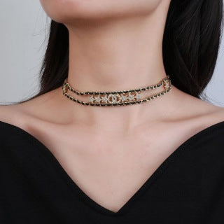 CHANEL Isolde Diamond Accent Chain Choker