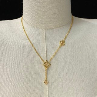 Louis Vuitton Diamond Star Drop Pendant Necklace