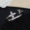 Louis Vuitton Blossom Butterfly Pavé Cuff Bracelet