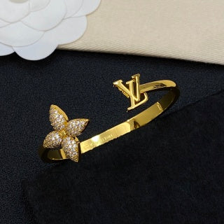 Louis Vuitton Blossom Butterfly Pavé Cuff Bracelet