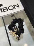 Chanel Elegant Pearl Charm Hair Scrunchie
