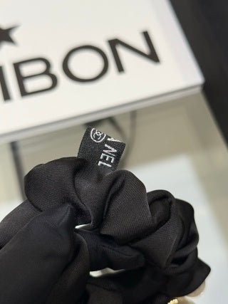 Chanel Elegant Pearl Charm Hair Scrunchie