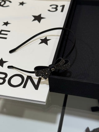 Chanel Elegant Crystal Ribbon Headband