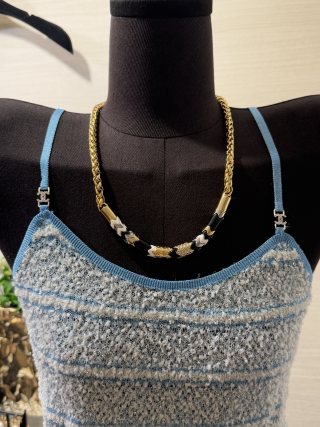 Chanel Black & White Chain Necklace – Elegant Luxury Fashion Jewelry
