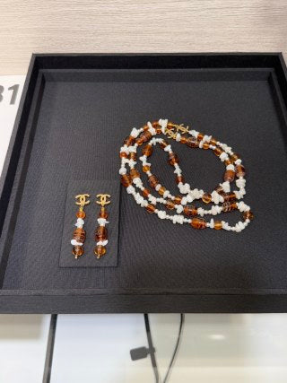 Chanel Amber Pearl CC Drop Earrings – Elegant Luxury Fashion Jewelry