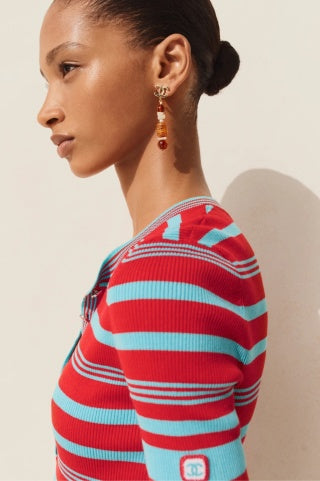 Chanel Amber Pearl CC Drop Earrings – Elegant Luxury Fashion Jewelry