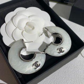 Chanel Pearl Shell Statement Earrings