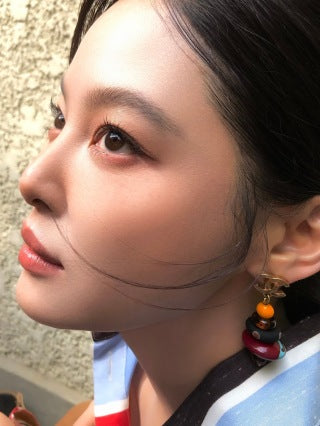 Chanel Colorful Bead CC Drop Earrings – Elegant Luxury Fashion Jewelry